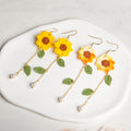 Handmade Sunflower Dangle Earrings