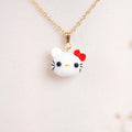 Crochet Kitty Pendant Necklace