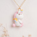 Crochet Unicorn Pendant Necklace