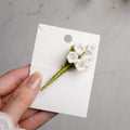 Micro Crochet Lily of the Valley Brooch - Handmade Flower Pin