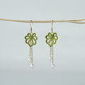 Monstera Leaf Crochet Earrings | Handmade Botanical Dangle Earrings