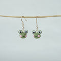 Crochet Frog Dangle Earrings