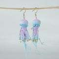 Crochet Jellyfish Dangle Earrings