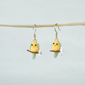 Crochet Bird Dangle Earrings