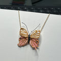 Crochet Butterfly Pendant Necklace