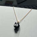 Crochet Black Cat Pendant Necklace