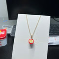 Crochet Apple Pendant Necklace
