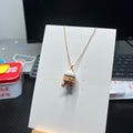 Crochet Coffee Cup Pendant Necklace