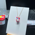 Crochet Bunny Character Pendant Necklace