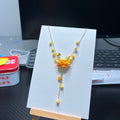 Crochet Acacia Flower Pendant Necklace