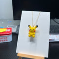 Crochet Yellow Mouse Pendant Necklace