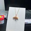 Crochet Croissant Pendant Necklace