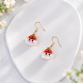 Ghost Earrings – Cute Halloween Micro Crochet Dangle Earrings, Handmade Kawaii Ghost Jewelry