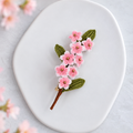 Sakura Branch Micro Crochet Brooch