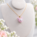 Little Devil Necklace – Handmade Micro Crochet Pink Devil Pendant Necklace
