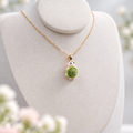 Turtle Necklace – Handmade Micro Crochet Green Turtle Pendant Necklace