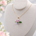 Parrot Necklace – Handmade Micro Crochet Bird Pendant Necklace