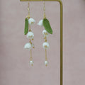 Micro Crochet Lily of the Valley Earrings | Handmade Floral Dangle Earrings